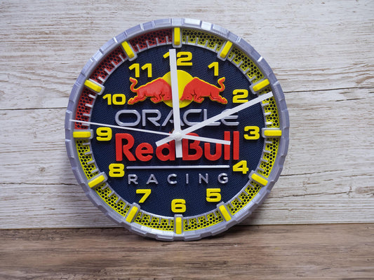 Red Bull Racing Clock - Wall Art - Formula 1 Gift