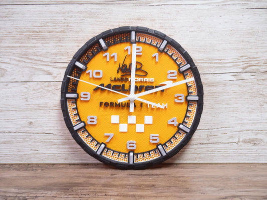 Lando Norris McLaren Racing Clock - Wall Art - Formula 1 Gift
