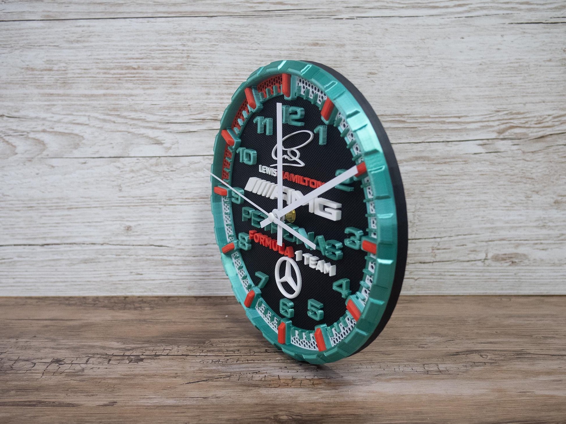 Lewis Hamilton Racing Clock - Petronas Team - Mercedes AMG Wall Art - Formula 1 Gift