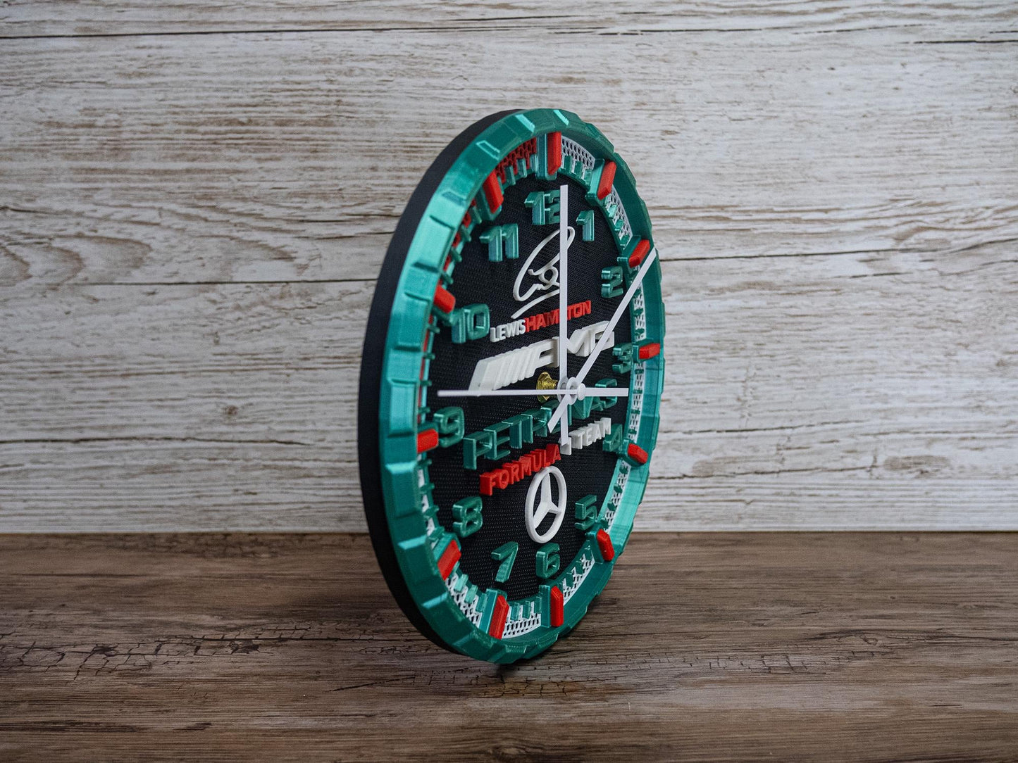 Lewis Hamilton Racing Clock - Petronas Team - Mercedes AMG Wall Art - Formula 1 Gift