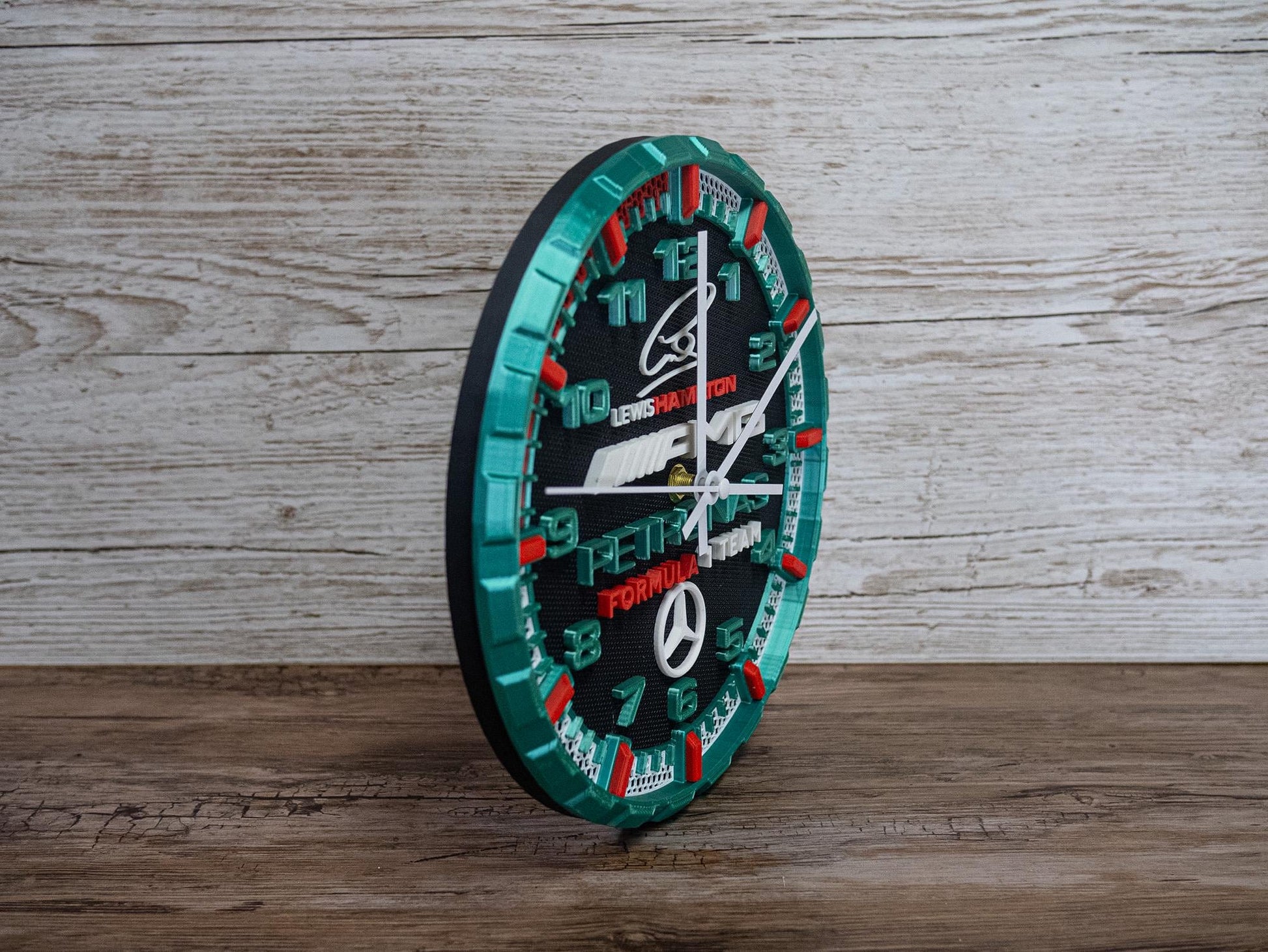 Lewis Hamilton Racing Clock - Petronas Team - Mercedes AMG Wall Art - Formula 1 Gift