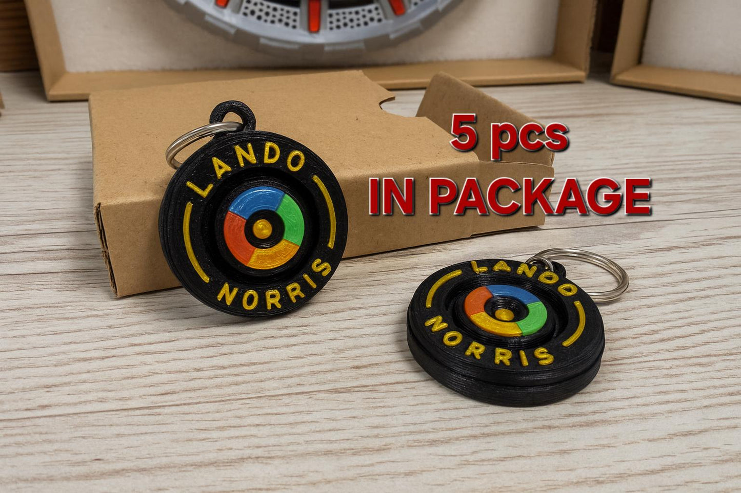 Lando Norris Keychain (5 pcs) - McLaren Racing Accessory - Formula 1 Gift