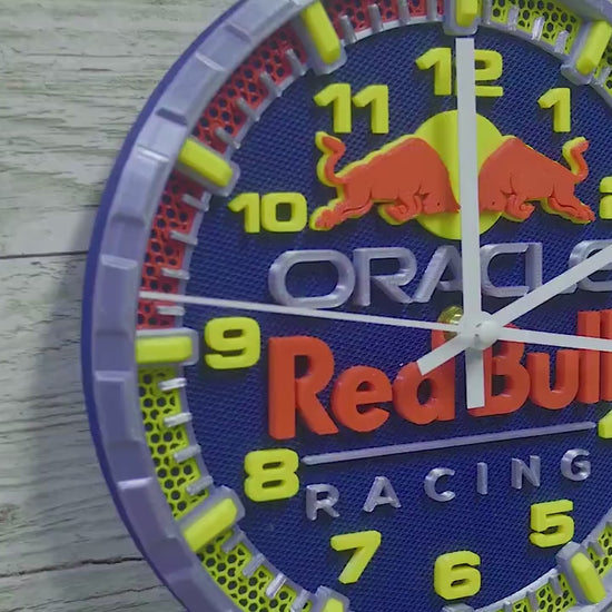 Red Bull Racing Clock - Wall Art - Formula 1 Gift