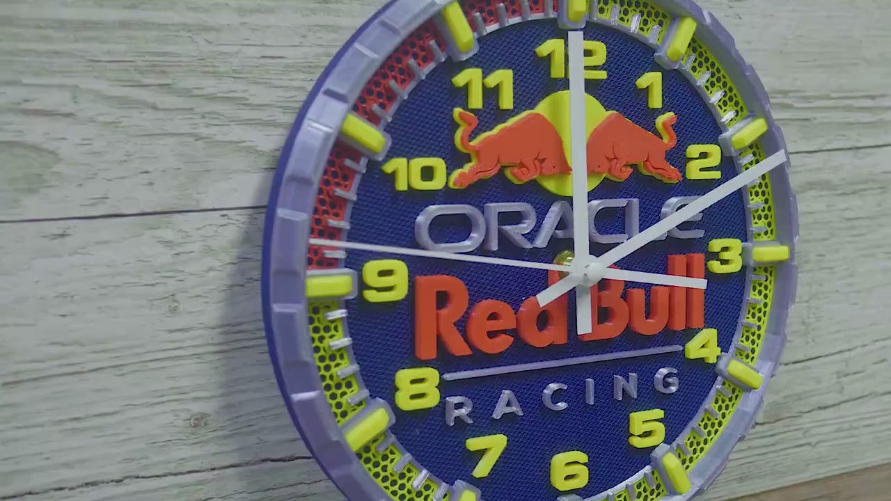 Red Bull Racing Clock - Wall Art - Formula 1 Gift