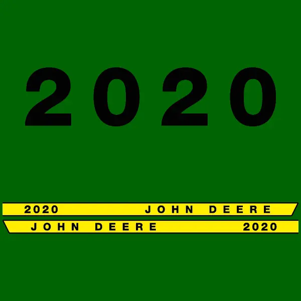 Decal Set Made to Fit John Deere 2020 Tractors