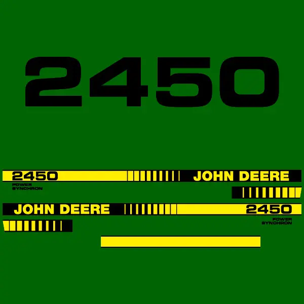 Decal Set Made to Fit John Deere 2450 Tractors