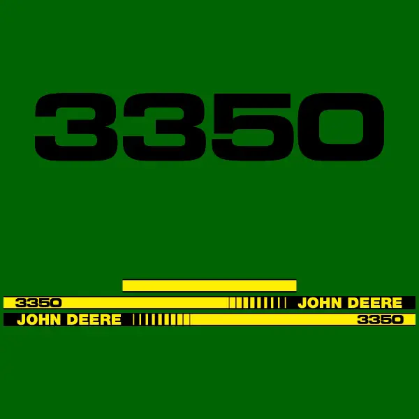 Decal Set Made to Fit John Deere 3350 Tractors