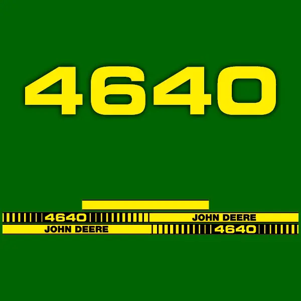 Decal Set Made to Fit John Deere 4640 Tractors