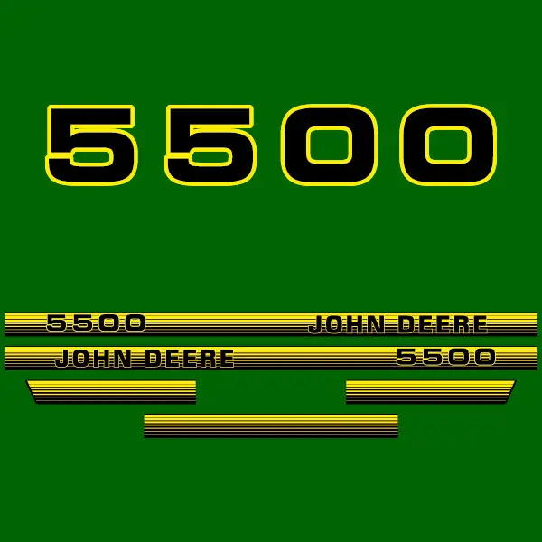 Decal Set Made to Fit John Deere 5500 Tractors