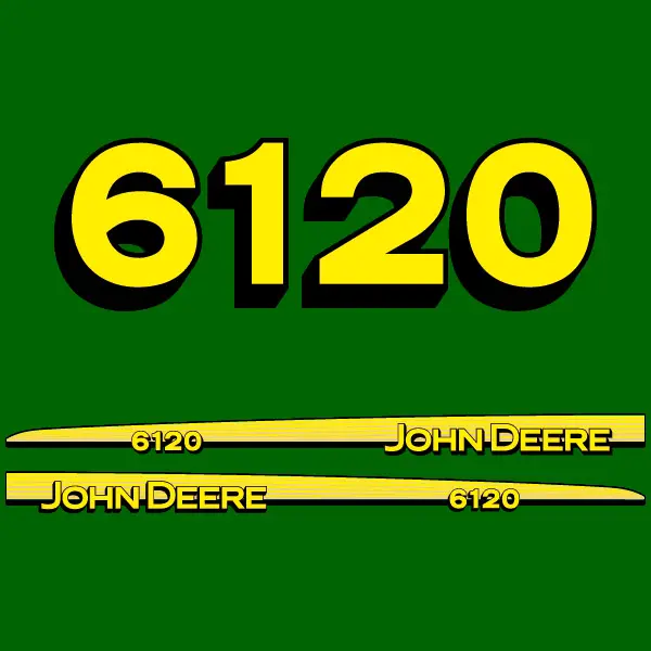 Decal Set Made to Fit John Deere 6120 Tractors