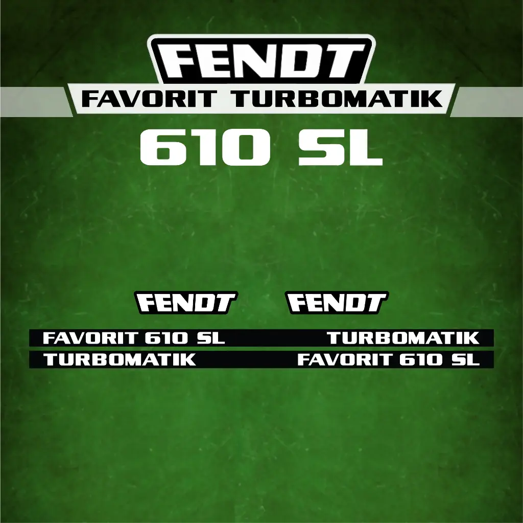 Decal Set Made to Fit Fendt 610 SL