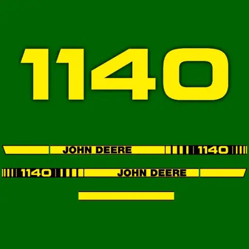 Decal Set Made to Fit John Deere 1140 Tractors