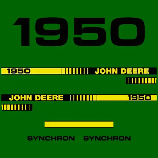 Decal Set Made to Fit John Deere 1950 Tractors