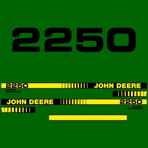 Decal Set Made to Fit John Deere 2250 Tractors