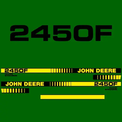 Decal Set Made to Fit John Deere 2450 F Tractors