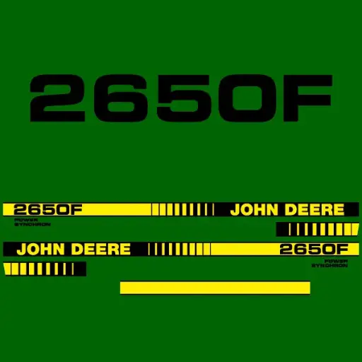 Decal Set Made to Fit John Deere 2650 F Tractors