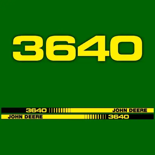 Decal Set Made to Fit John Deere 3640 Tractors