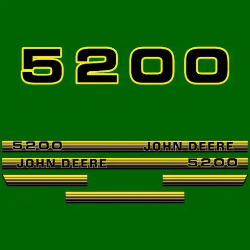 Decal Set Made to Fit John Deere 5200 Tractors