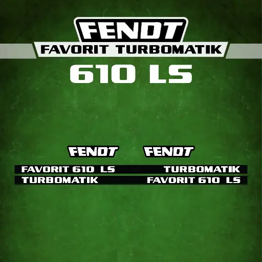 Decal Set Made to Fit Fendt 610 LS