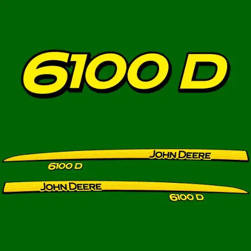 Decal Set Made to Fit John Deere 6100 D Tractors