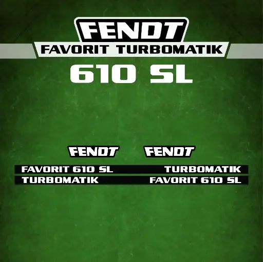 Decal Set Made to Fit Fendt 610 SL